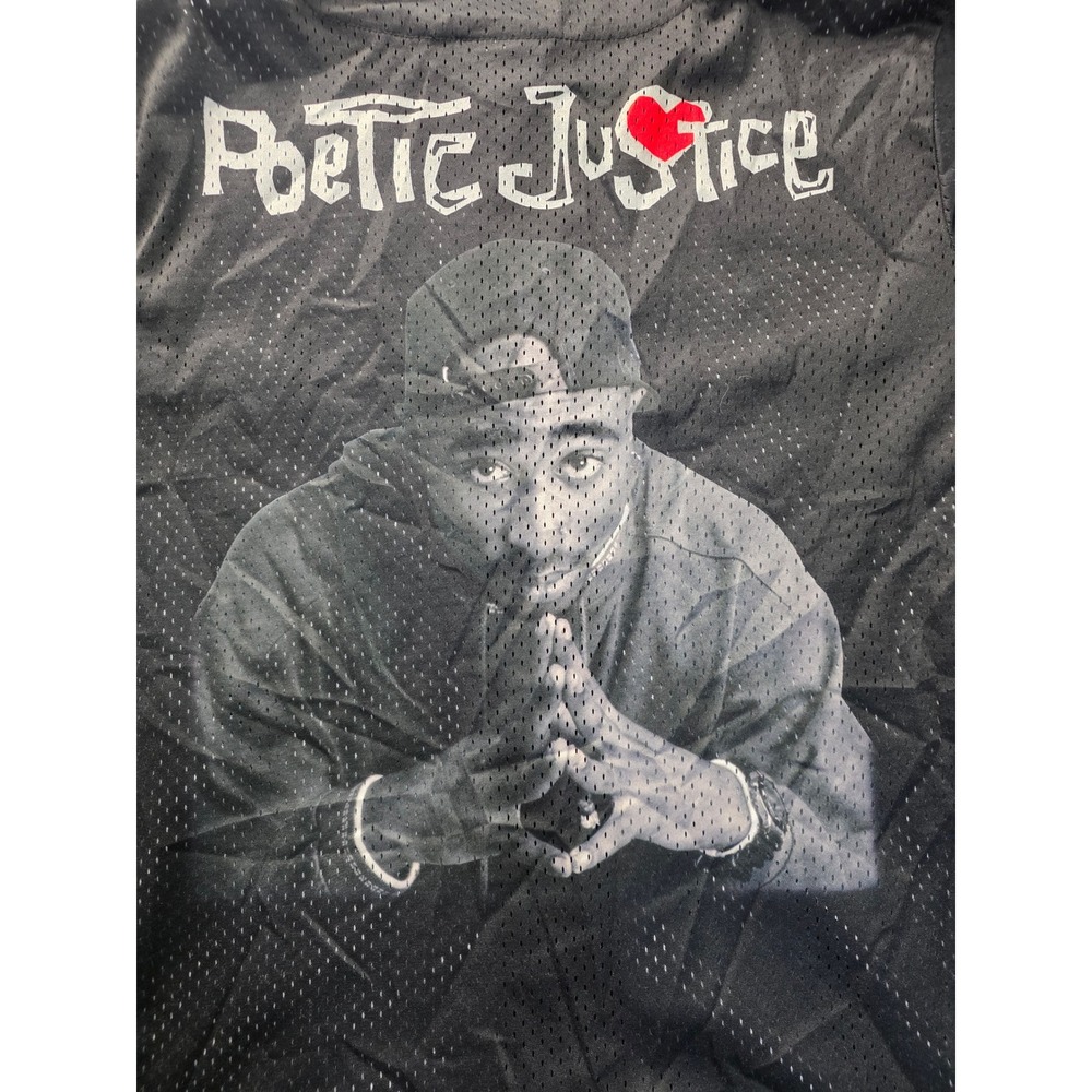 Chemistry Poetic Justice Tupac 2Pac Baseball Jersey Black Mesh Los Angeles Large - Picture 6 of 7